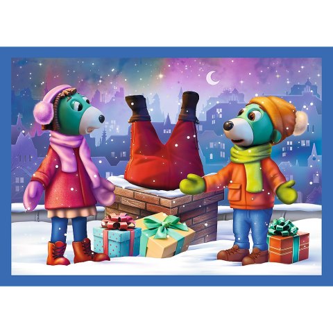 Puzzle - 4w1 (12, 15, 20, 24) - U Treflików pada śnieg - Rodzina Trefilków - Trefl 34657