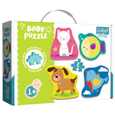 Puzzle - Baby Classic - Zwierzątka - Kot Ryba Pies Ptak - Trefl 36074 Puzzle - Baby Classic - Zwierzątka - Kot Ryba Pies Ptak - Trefl 36074