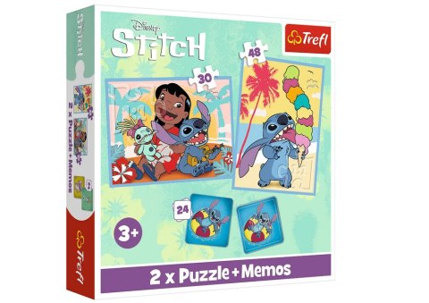 Puzzle + MEMOS - 2w1 (30,48) - Wesoły dzień Lilo and Stitch - Trefl 93585 Puzzle + MEMOS - 2w1 (30,48) - Wesoły dzień Lilo and Stitch - Trefl 93585
