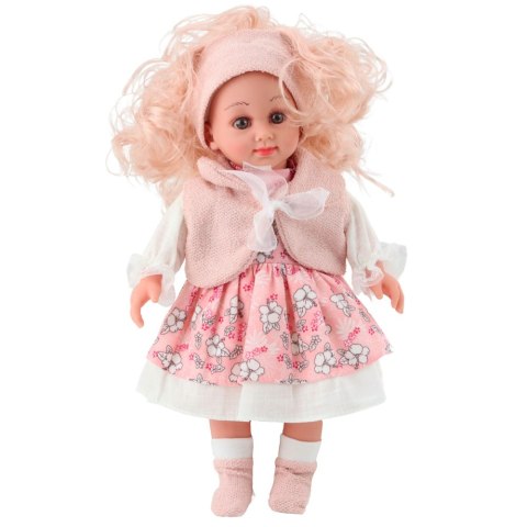 Lalka Sweet Angel W Różowej Sukience W Kwiatki Bezrękawnik Opaska 36cm Lalka Sweet Angel W Różowej Sukience W Kwiatki Bezrękawnik Opaska 36cm