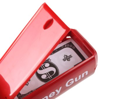 Pistolet Na Pieniądze Strzelający Czerwony Wyrzutnia Money Gun Banknoty Pistolet Na Pieniądze Strzelający Czerwony Wyrzutnia Money Gun Banknoty