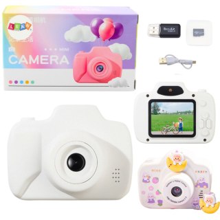 Aparat Dla Dzieci Zdjęcia Nagrywanie Gry Karta Pamięci 64GB Biały