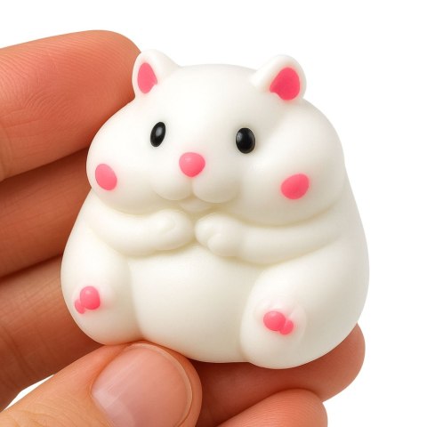 Gniotek Miękki Chomik Sensoryczny Antystersowy Squishy Biały 5cm Gniotek Miękki Chomik Sensoryczny Antystersowy Squishy Biały 5cm