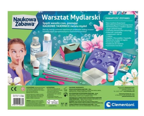 Naukowa Zabawa Zestaw Warsztat Mydlarski Język Polski Clementoni 50888 Naukowa Zabawa Zestaw Warsztat Mydlarski Język Polski Clementoni 50888