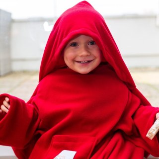 Baby Gadgets Kocyk z rękawami kapturem Czerwony dla dziecka