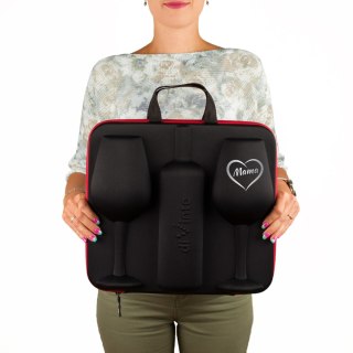 DiVinto Etui na wino z kieliszkami diVinto dla Mamy - prezent na dzień matki