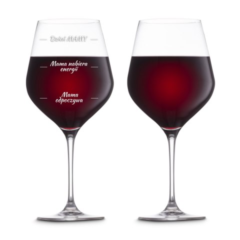 DiVinto Etui na wino z kieliszkami diVinto dla Mamy - prezent na dzień matki