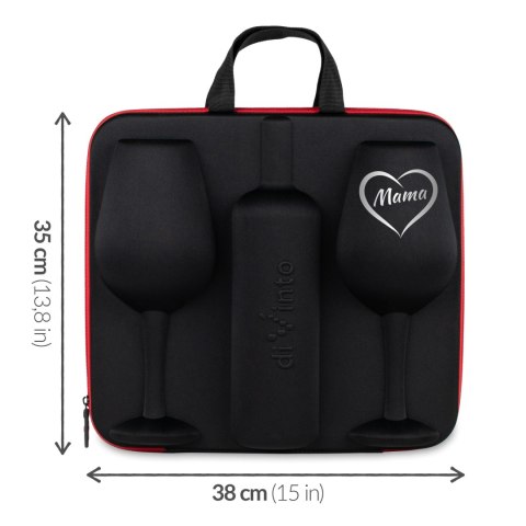 DiVinto Etui na wino z kieliszkami diVinto dla Mamy - prezent na dzień matki