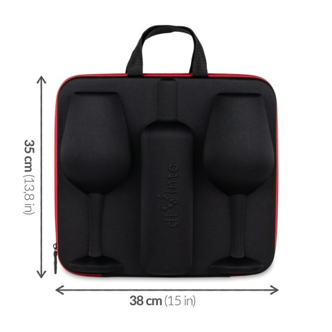 DiVinto Etui na wino z kieliszkami na Walentynki rocznica