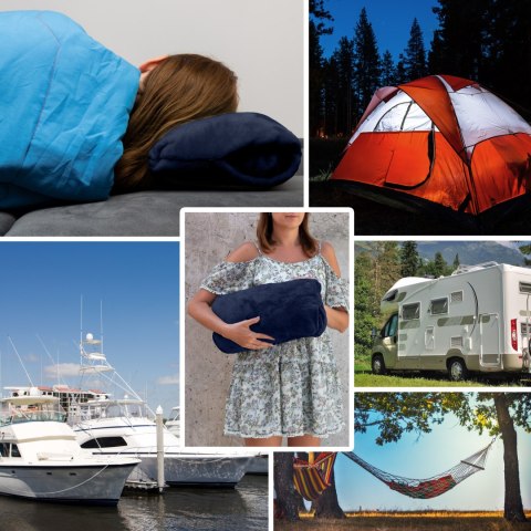 Froster Bluzair Bluza Koc Hoodie Oversize Polska Granatowy