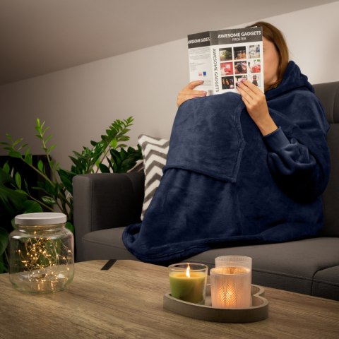 Froster Bluzair Bluza Koc Hoodie Oversize Polska Granatowy