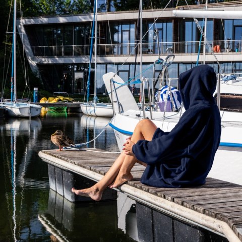 Froster Bluzair Bluza Koc Hoodie Oversize Polska Granatowy