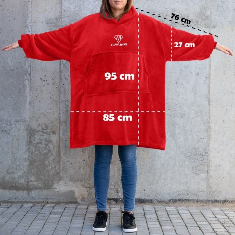 Froster Bluzair SUPER MAMA - Bluza koc - Czerwony - prezent na dzień mamy