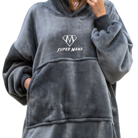 Froster Bluzair SUPER MAMA - Bluza koc - Szary - prezent na dzień mamy