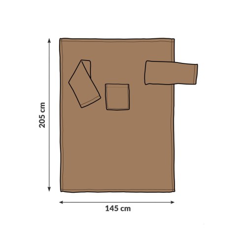 Froster Kocyk Szlafrok Cappuccino koc beżowy z rękawami