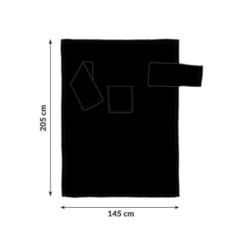 Froster Kocyko - Szlafrok Czarny prezent dla MĘŻA chłopaka