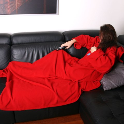 Froster Kocyko Szlafrok Czerwony koc z rękawami dla Mamy