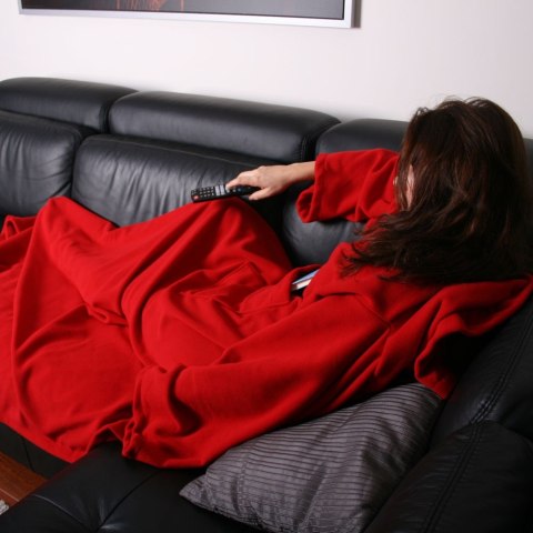Froster Kocyko Szlafrok Czerwony koc z rękawami dla Mamy