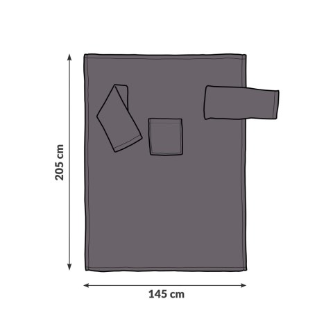 Froster Kocyko - Szlafrok Grafit prezent dla MĘŻA chłopaka