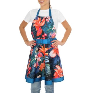 Froster Nitly Paradise Blue - Fartuszek Sukienka - Produkt POLSKI Kwiaty Strelicje