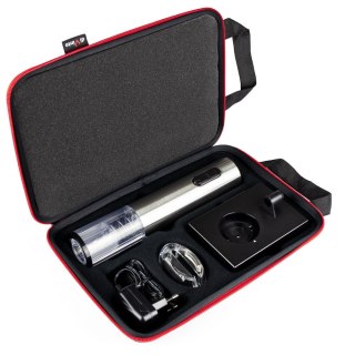 DiVinto Elektroniczny korkociąg Silver Twister Deluxe - z bazą ładującą - w etui
