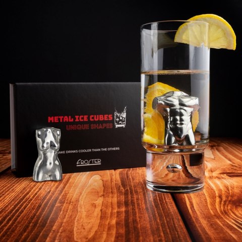 Froster 2 metalowe kostki do drinków prezent parapetówka