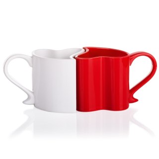 Froster Dwa kubki w kształcie serca na prezent Walentynki