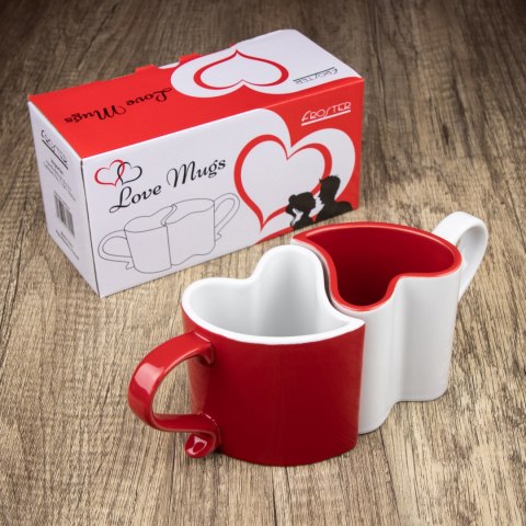 Froster Dwa kubki w kształcie serca prezent na Walentynki