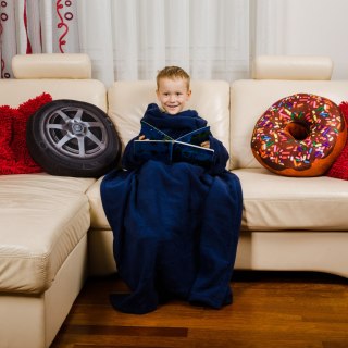 Froster Kocyko - szlafrok Junior Granatowy koc z rękawami