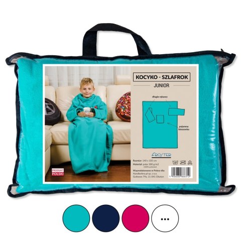 Froster Kocyko - szlafrok Junior Granatowy koc z rękawami
