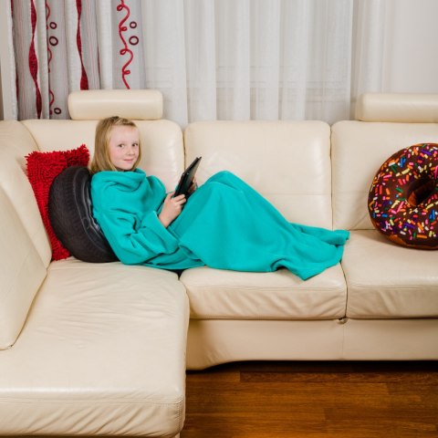 Froster Kocyko - szlafrok Junior Miętowy koc z rękawami