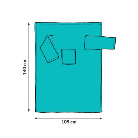 Froster Kocyko - szlafrok Junior Miętowy koc z rękawami