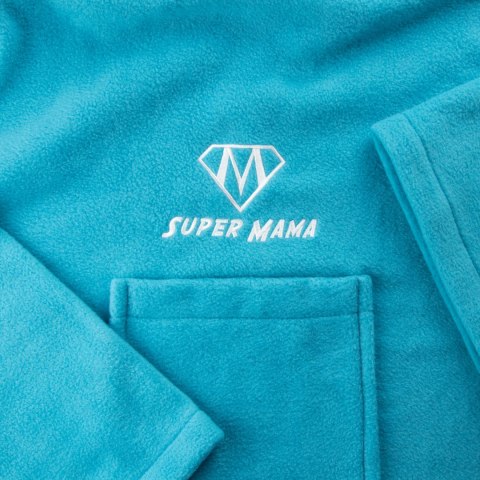 Froster Kocyko-szlafrok SUPER MAMA - Niebieski - prezent na dzień mamy