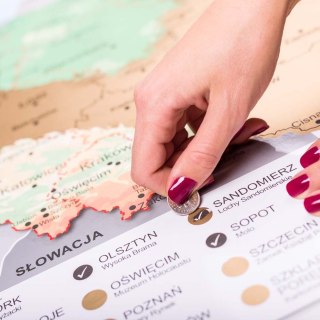 Froster Mapa Odkrywcy Polska zdrapka PODRÓŻNIKA prezent