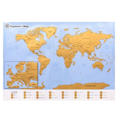 Froster Mapa Zdrapka Odkrywcy - Świat (EN)