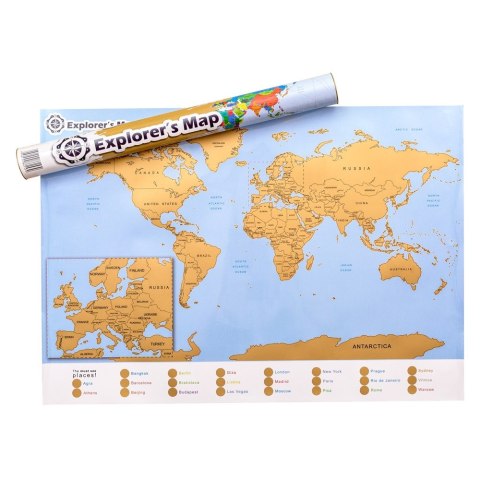 Froster Mapa Zdrapka Odkrywcy - Świat (EN)