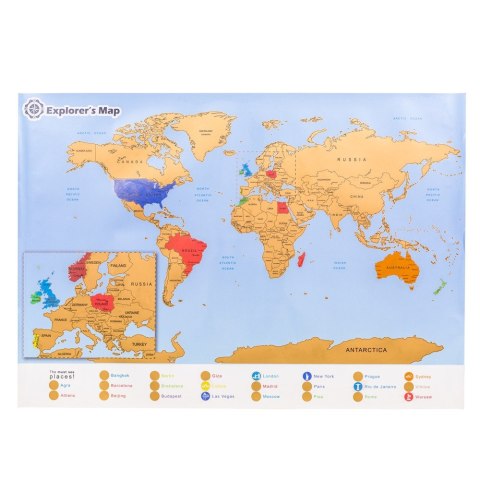 Froster Mapa Zdrapka Odkrywcy - Świat (EN)