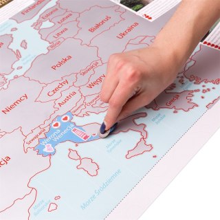 Froster Mapa Zdrapka dla Dwojga Pary plakat Europa w tubie
