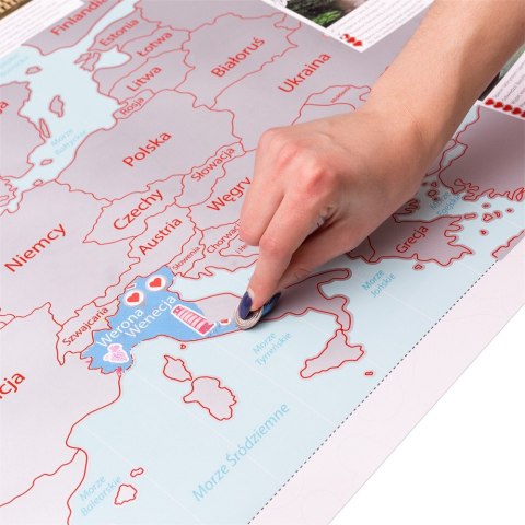 Froster Mapa Zdrapka dla Dwojga Pary plakat Europa w tubie