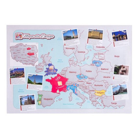 Froster Mapa Zdrapka dla Dwojga Pary plakat Europa w tubie