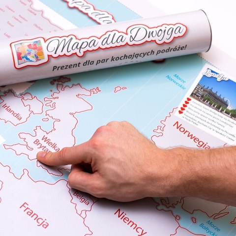 Froster Mapa Zdrapka dla Dwojga Pary plakat Europa w tubie