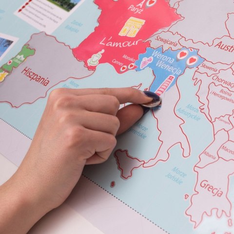 Froster Mapa Zdrapka dla Dwojga Pary plakat Europa w tubie