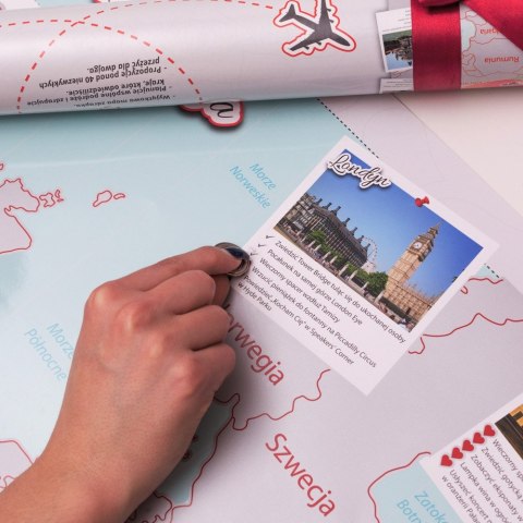 Froster Mapa Zdrapka dla Dwojga Pary plakat Europa w tubie