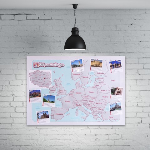 Froster Mapa Zdrapka dla Dwojga Pary plakat Europa w tubie