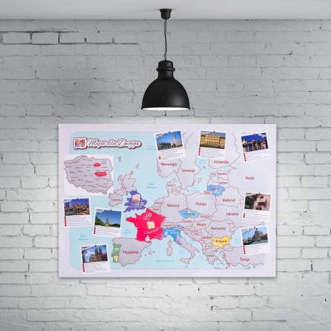 Froster Mapa Zdrapka dla Dwojga Pary plakat Europa w tubie