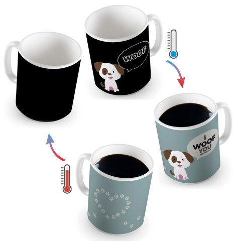 Froster Zaskakujący kubek Piesek termoaktywny Walentynki