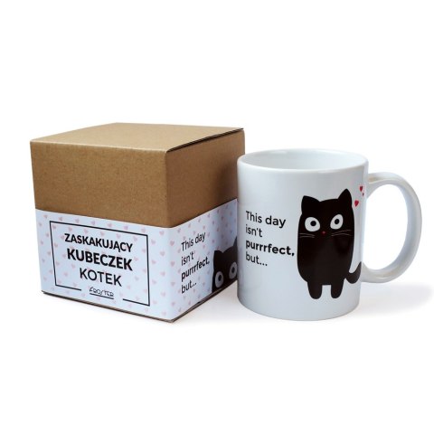 Froster Zaskakujący kubek kotek czarny kot termoaktywny