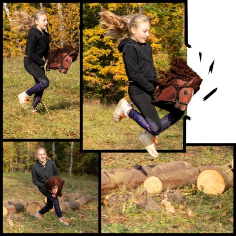 Skippi Hobby Horse Skippi bursztyn - koń na patyku kiju dla dziecka - A3 kantar