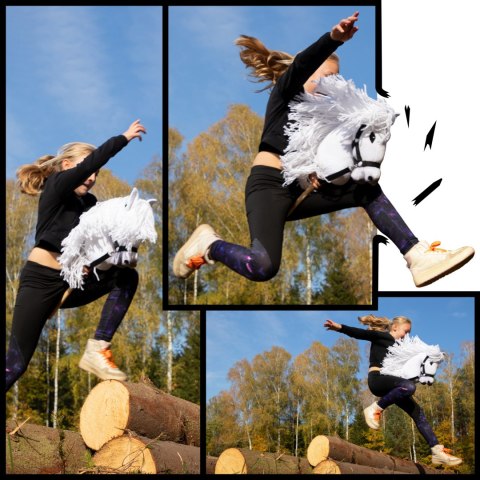 Skippi Hobby horse zabawka dla dziewczynki konik kiju A3