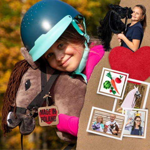 Skippi Hobby horse zabawka dla dziewczynki konik kiju A3